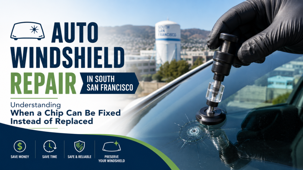 Auto Windshield Repair in South San Francisco: Understanding When a Chip Can Be Fixed Instead of Replaced